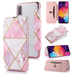 Custodia in pelle a conchiglia orizzontale PU + TPU con placcatura abbronzante con supporto e slot per schede, For Samsung Galaxy A50, For Samsung Galaxy S8, For Samsung Galaxy S9+, For Samsung Galaxy A20 / A30, For Samsung Galaxy S10e                 ...