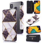 Custodia in pelle a conchiglia orizzontale PU + TPU con placcatura abbronzante con supporto e slot per schede, For Samsung Galaxy A50, For Samsung Galaxy S8, For Samsung Galaxy S9+, For Samsung Galaxy A20 / A30, For Samsung Galaxy S10e                 ...