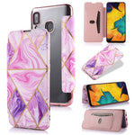 Custodia in pelle a conchiglia orizzontale PU + TPU con placcatura abbronzante con supporto e slot per schede, For Samsung Galaxy A50, For Samsung Galaxy S8, For Samsung Galaxy S9+, For Samsung Galaxy A20 / A30, For Samsung Galaxy S10e                 ...