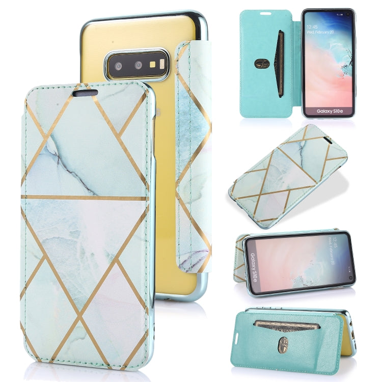 Custodia in pelle a conchiglia orizzontale PU + TPU con placcatura abbronzante con supporto e slot per schede, For Samsung Galaxy A50, For Samsung Galaxy S8, For Samsung Galaxy S9+, For Samsung Galaxy A20 / A30, For Samsung Galaxy S10e                 ...