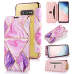 Custodia in pelle a conchiglia orizzontale PU + TPU con placcatura abbronzante con supporto e slot per schede, For Samsung Galaxy A50, For Samsung Galaxy S8, For Samsung Galaxy S9+, For Samsung Galaxy A20 / A30, For Samsung Galaxy S10e                 ...