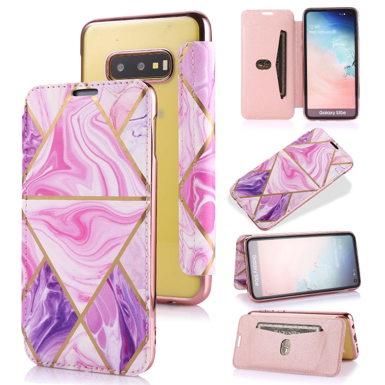 Custodia in pelle a conchiglia orizzontale PU + TPU con placcatura abbronzante con supporto e slot per schede, For Samsung Galaxy A50, For Samsung Galaxy S8, For Samsung Galaxy S9+, For Samsung Galaxy A20 / A30, For Samsung Galaxy S10e                 ...