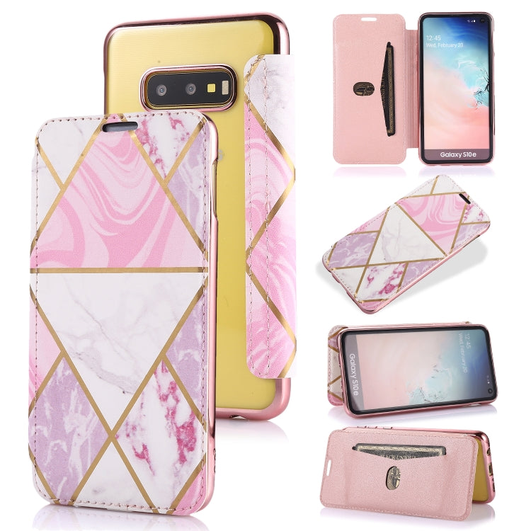 Custodia in pelle a conchiglia orizzontale PU + TPU con placcatura abbronzante con supporto e slot per schede, For Samsung Galaxy A50, For Samsung Galaxy S8, For Samsung Galaxy S9+, For Samsung Galaxy A20 / A30, For Samsung Galaxy S10e                 ...