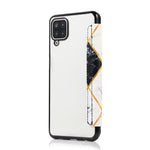 Custodia in pelle a conchiglia orizzontale PU + TPU con placcatura abbronzante con supporto e slot per schede, For Samsung Galaxy A12 / A42 5G