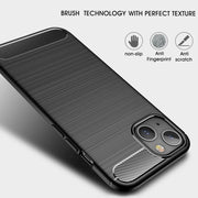 Custodia in TPU in fibra di carbonio con trama spazzolata, For Motorola Moto G Stylus 2021 5G, For iPhone 13, For iPhone 13 mini, For iPhone 13 Pro, For iPhone 13 Pro Max