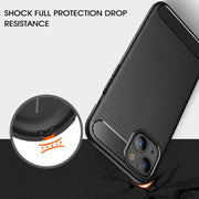 Custodia in TPU in fibra di carbonio con trama spazzolata, For Motorola Moto G Stylus 2021 5G, For iPhone 13, For iPhone 13 mini, For iPhone 13 Pro, For iPhone 13 Pro Max