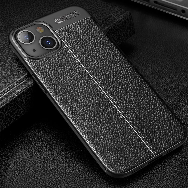 Custodia TPU antiurto con texture Litchi per smartphone compatibi