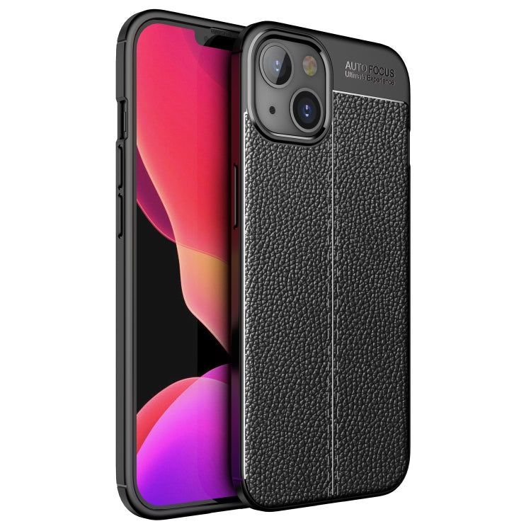 Custodia antiurto in TPU con texture Litchi, For iPhone 13 mini, For iPhone 13 Pro, For iPhone 13 Pro Max, For iPhone 13, For vivo Y73 5G