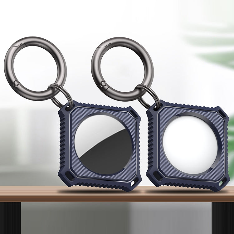 Custodia in fibra di carbonio con anello portachiavi per AirTag