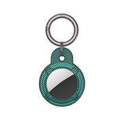 Custodia anticaduta in fibra di carbonio di forma rotonda con anello portachiavi per AirTag