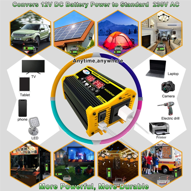 Inverter di alimentazione per auto da 12 V a 220 V da 300 W di seconda generazione Legend, 12V to 220V