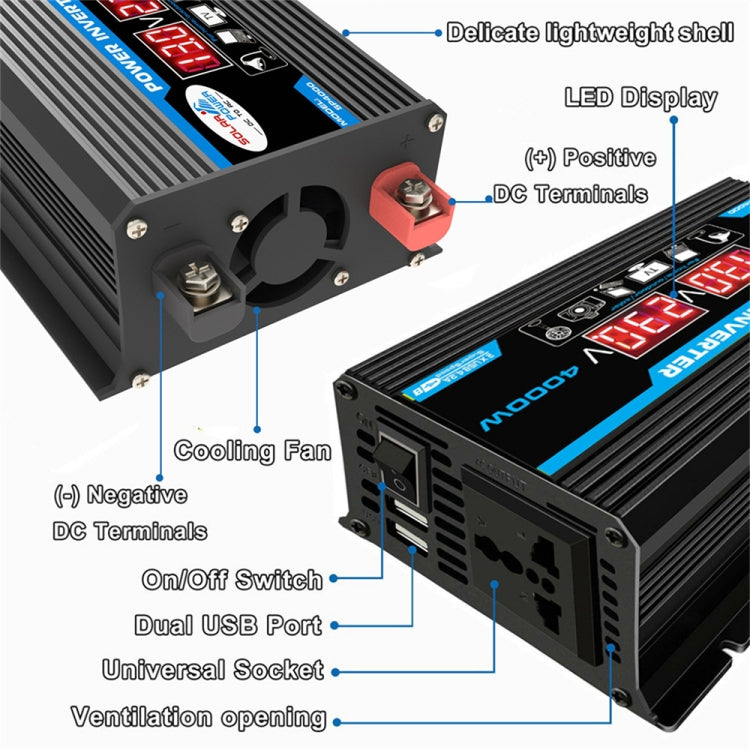 Tang II Generazione 12V a 110V 300W Inverter per auto, 12V to 110V