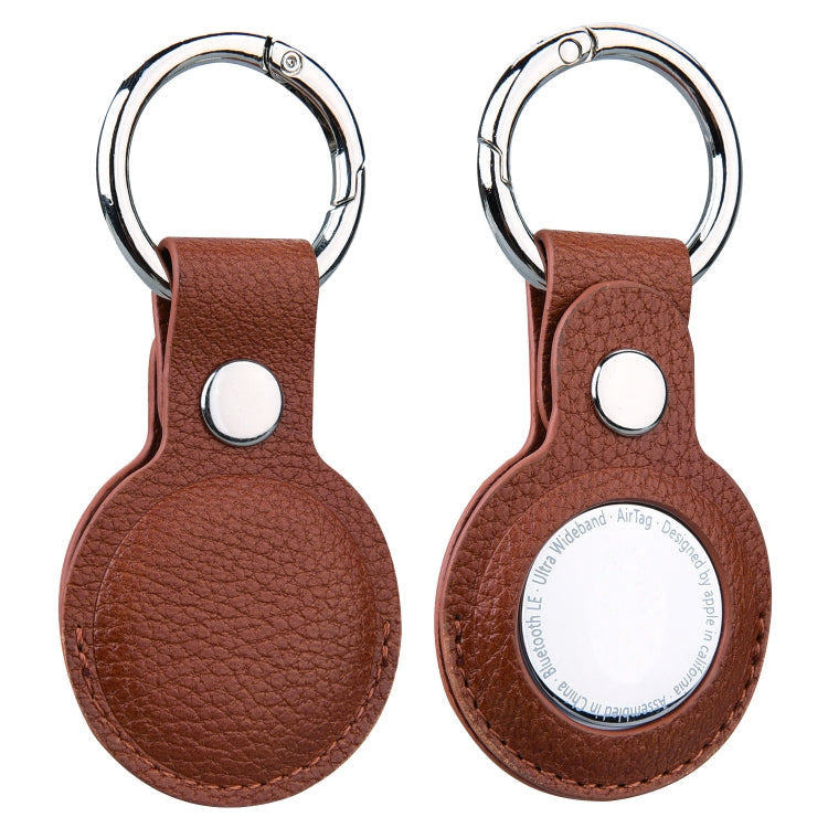 Custodia in pelle con portachiavi per AirTag Apple
