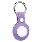 Custodia in pelle goffrata con portachiavi per AirTag