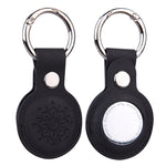 Custodia in pelle goffrata con portachiavi per AirTag