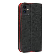 Custodia in pelle di vacchetta con strato superiore ribaltabile orizzontale con trama litchi con supporto e slot per carte e portafoglio e cinturino e avvolgitore, For iPhone 11, For iPhone 11 Pro Max, For iPhone 7 / 8 / SE 2022 / SE 2020              ...