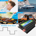 Tang I Generation 12V a 220V 3000W Inverter di alimentazione per auto intelligente con doppia USB, 12V to 220V