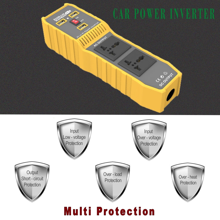 Convertitore di potenza per auto da 12 V a 220 V 300 W con tre USB, 12V to 220V