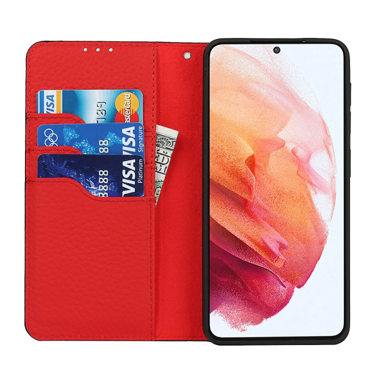 Custodia in pelle di vacchetta con strato superiore ribaltabile orizzontale con trama litchi con supporto e slot per carte e portafoglio e cinturino e avvolgitore, For Samsung Galaxy S21 5G, For Samsung Galaxy S20, For Samsung Galaxy S20 Plus          ...