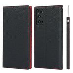 Custodia in pelle di vacchetta con strato superiore ribaltabile orizzontale con trama litchi con supporto e slot per carte e portafoglio e cinturino e avvolgitore, For Samsung Galaxy S20 FE