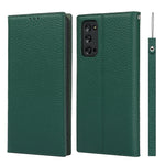 Custodia in pelle di vacchetta con strato superiore ribaltabile orizzontale con trama litchi con supporto e slot per carte e portafoglio e cinturino e avvolgitore, For Samsung Galaxy S20 FE