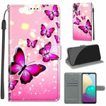 Custodia in pelle PU a vibrazione orizzontale con chiusura magnetica a disegno colorato di tensione con supporto e slot per schede, For Samsung Galaxy A02 / M02