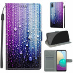 Custodia in pelle PU a vibrazione orizzontale con chiusura magnetica a disegno colorato di tensione con supporto e slot per schede, For Samsung Galaxy A02 / M02