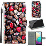 Custodia in pelle PU a vibrazione orizzontale con chiusura magnetica a disegno colorato di tensione con supporto e slot per schede, For Samsung Galaxy A02 / M02