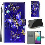 Custodia in pelle PU a vibrazione orizzontale con chiusura magnetica a disegno colorato di tensione con supporto e slot per schede, For Samsung Galaxy A02 / M02