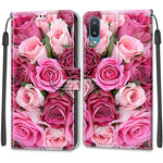 Custodia in pelle PU a vibrazione orizzontale con chiusura magnetica a disegno colorato di tensione con supporto e slot per schede, For Samsung Galaxy A02 / M02