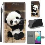Custodia in pelle PU a vibrazione orizzontale con chiusura magnetica a disegno colorato di tensione con supporto e slot per schede, For Samsung Galaxy A02 / M02