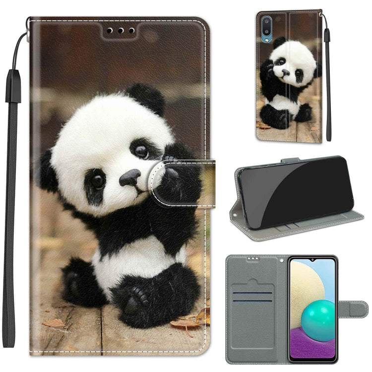 Custodia in pelle PU a vibrazione orizzontale con chiusura magnetica a disegno colorato di tensione con supporto e slot per schede, For Samsung Galaxy A02 / M02
