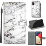 Custodia in pelle PU a vibrazione orizzontale con chiusura magnetica a disegno colorato di tensione con supporto e slot per schede, For Samsung Galaxy A02s / M02s
