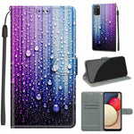 Custodia in pelle PU a vibrazione orizzontale con chiusura magnetica a disegno colorato di tensione con supporto e slot per schede, For Samsung Galaxy A02s / M02s