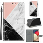 Custodia in pelle PU a vibrazione orizzontale con chiusura magnetica a disegno colorato di tensione con supporto e slot per schede, For Samsung Galaxy A02s / M02s