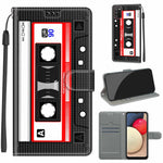 Custodia in pelle PU a vibrazione orizzontale con chiusura magnetica a disegno colorato di tensione con supporto e slot per schede, For Samsung Galaxy A02s / M02s