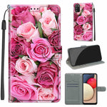 Custodia in pelle PU a vibrazione orizzontale con chiusura magnetica a disegno colorato di tensione con supporto e slot per schede, For Samsung Galaxy A02s / M02s
