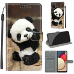 Custodia in pelle PU a vibrazione orizzontale con chiusura magnetica a disegno colorato di tensione con supporto e slot per schede, For Samsung Galaxy A02s / M02s