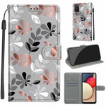 Custodia in pelle PU a vibrazione orizzontale con chiusura magnetica a disegno colorato di tensione con supporto e slot per schede, For Samsung Galaxy A02s / M02s