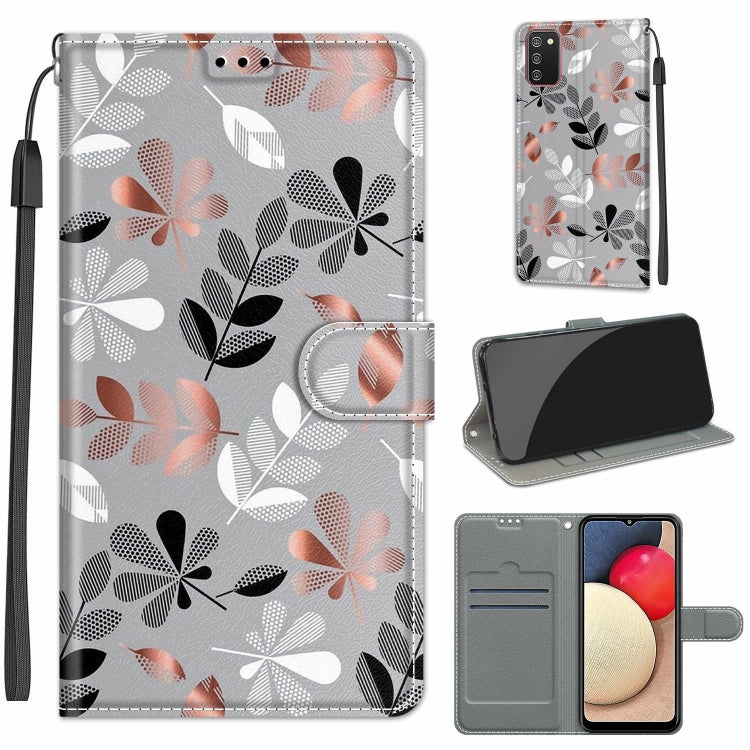Custodia in pelle PU a vibrazione orizzontale con chiusura magnetica a disegno colorato di tensione con supporto e slot per schede, For Samsung Galaxy A02s / M02s