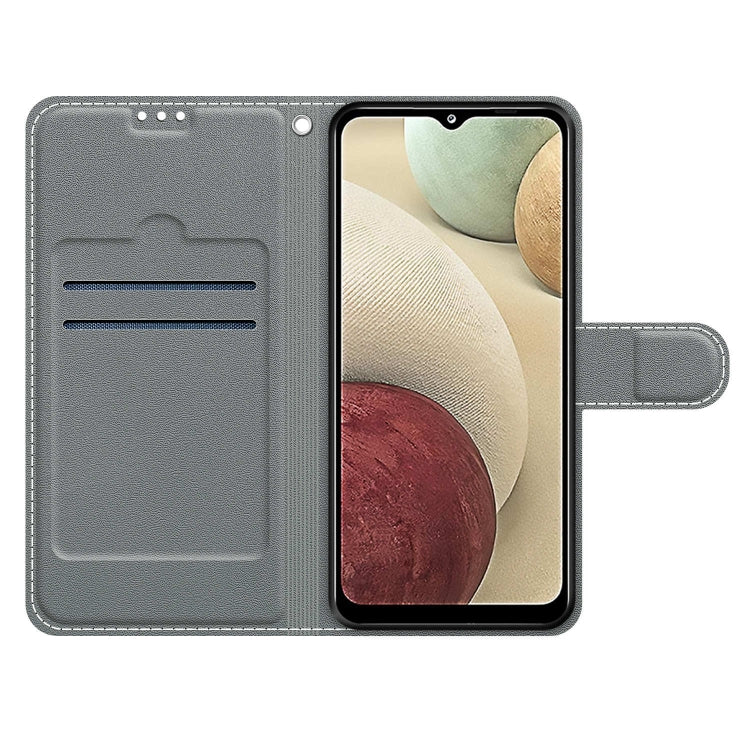 Custodia in pelle PU a vibrazione orizzontale con chiusura magnetica a disegno colorato di tensione con supporto e slot per schede, For Samsung Galaxy A12 / M12