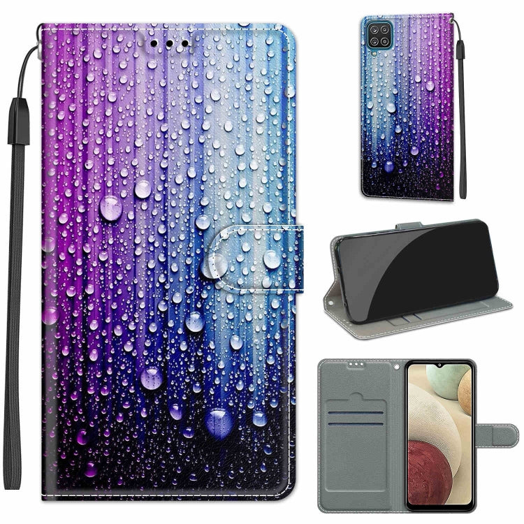 Custodia in pelle PU a vibrazione orizzontale con chiusura magnetica a disegno colorato di tensione con supporto e slot per schede, For Samsung Galaxy A12 / M12