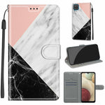 Custodia in pelle PU a vibrazione orizzontale con chiusura magnetica a disegno colorato di tensione con supporto e slot per schede, For Samsung Galaxy A12 / M12