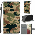 Custodia in pelle PU a vibrazione orizzontale con chiusura magnetica a disegno colorato di tensione con supporto e slot per schede, For Samsung Galaxy A12 / M12