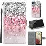 Custodia in pelle PU a vibrazione orizzontale con chiusura magnetica a disegno colorato di tensione con supporto e slot per schede, For Samsung Galaxy A12 / M12