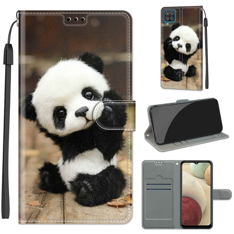 Custodia in pelle PU a vibrazione orizzontale con chiusura magnetica a disegno colorato di tensione con supporto e slot per schede, For Samsung Galaxy A12 / M12