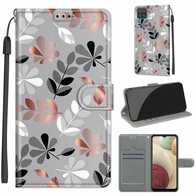Custodia in pelle PU a vibrazione orizzontale con chiusura magnetica a disegno colorato di tensione con supporto e slot per schede, For Samsung Galaxy A12 / M12