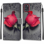 Custodia in pelle PU a vibrazione orizzontale con chiusura magnetica a disegno colorato di tensione con supporto e slot per schede, For Samsung Galaxy A21s