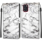 Custodia in pelle PU a vibrazione orizzontale con chiusura magnetica a disegno colorato di tensione con supporto e slot per schede, For Samsung Galaxy A31