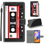 Custodia in pelle PU a vibrazione orizzontale con chiusura magnetica a disegno colorato di tensione con supporto e slot per schede, For Samsung Galaxy A31